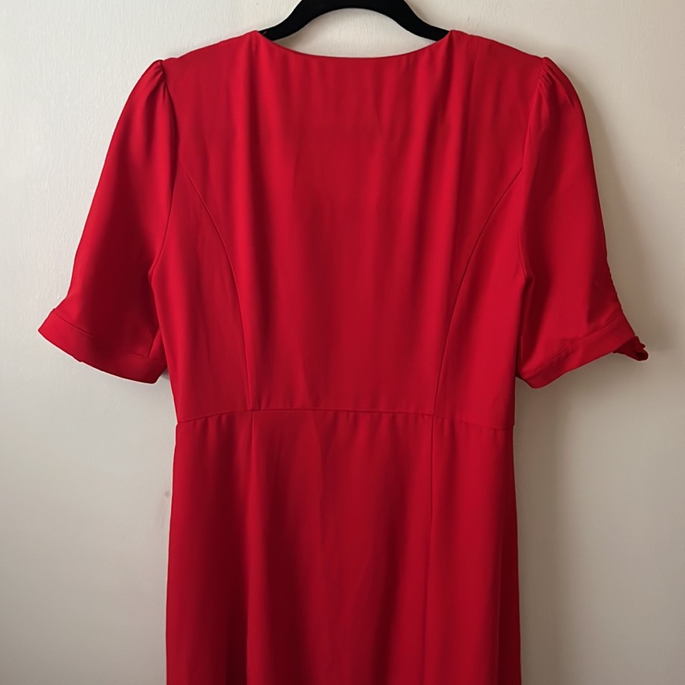 Button Front Red Dress - Picture 5 of 5